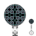 Abstract pattern geometric backgrounds   Stainless Steel Nurses Watch