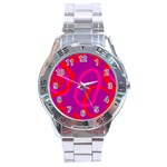 Abstract pattern geometric backgrounds   Stainless Steel Analogue Watch