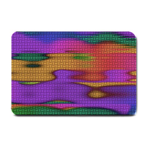 Puzzle Landscape In Beautiful Jigsaw Colors Small Doormat  from ArtsNow.com 24 x16  Door Mat