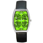 Abstract pattern geometric backgrounds   Barrel Style Metal Watch