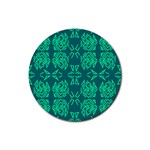 Abstract pattern geometric backgrounds   Rubber Round Coaster (4 pack)