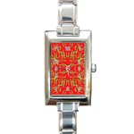Abstract pattern geometric backgrounds   Rectangle Italian Charm Watch