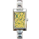 Abstract pattern geometric backgrounds   Rectangle Italian Charm Watch