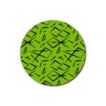 Abstract pattern geometric backgrounds   Rubber Round Coaster (4 pack)
