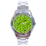 Abstract pattern geometric backgrounds   Stainless Steel Analogue Watch