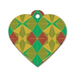 Abstract pattern geometric backgrounds   Dog Tag Heart (Two Sides)