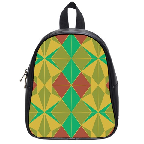 Abstract pattern geometric backgrounds   School Bag (Small) from ArtsNow.com Front