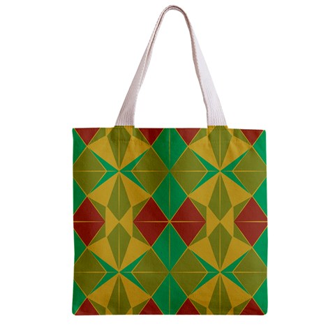 Abstract pattern geometric backgrounds   Zipper Grocery Tote Bag from ArtsNow.com Front