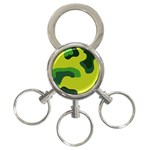 Abstract pattern geometric backgrounds   3-Ring Key Chain