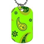 Floral pattern paisley style Paisley print  Doodle background Dog Tag (Two Sides)
