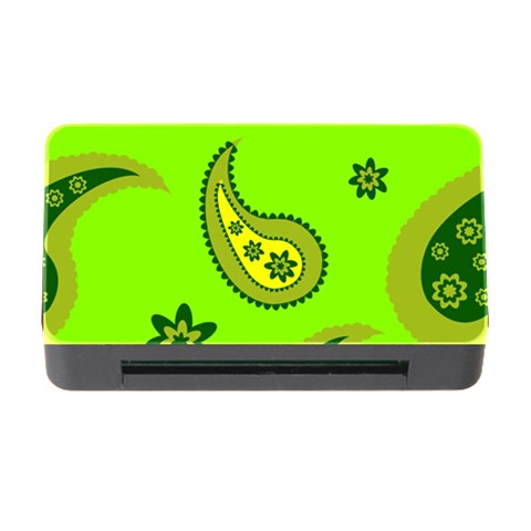 Floral pattern paisley style Paisley print  Doodle background Memory Card Reader with CF from ArtsNow.com Front