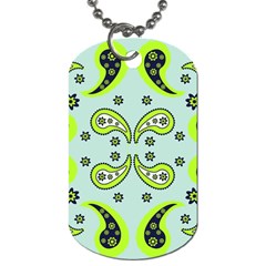 Floral pattern paisley style  Dog Tag (Two Sides) from ArtsNow.com Front