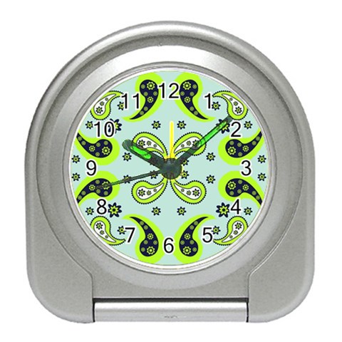 Floral pattern paisley style  Travel Alarm Clock from ArtsNow.com Front
