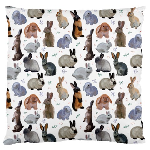 Funny Bunny Large Flano Cushion Case (Two Sides) from ArtsNow.com Front