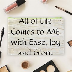 All of Life Come to Me with Ease Joy And Glory 1 Cosmetic Bag (Large) from ArtsNow.com Back