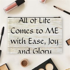 All of Life Come to Me with Ease Joy And Glory 1 Cosmetic Bag (Large) from ArtsNow.com Back