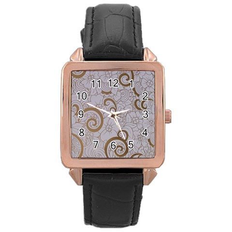 All of Life Come to Me with Ease Joy And Glory 1 Rose Gold Leather Watch  from ArtsNow.com Front