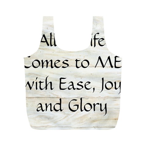 All of Life Come to Me with Ease Joy And Glory 1 Full Print Recycle Bag (M) from ArtsNow.com Back