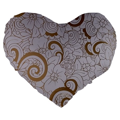 All of Life Come to Me with Ease Joy And Glory 1 Large 19  Premium Flano Heart Shape Cushions from ArtsNow.com Front