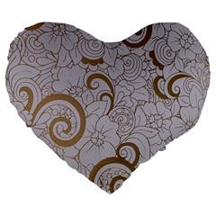 All of Life Come to Me with Ease Joy And Glory 1 Large 19  Premium Flano Heart Shape Cushions from ArtsNow.com Front