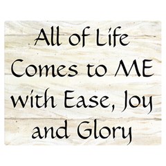 All of Life Come to Me with Ease Joy And Glory 1 Double Sided Flano Blanket (Medium)  from ArtsNow.com 60 x50  Blanket Back