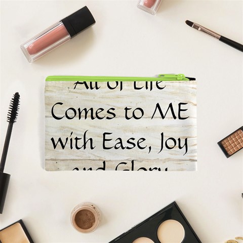 All of Life Come to Me with Ease Joy And Glory 1 Cosmetic Bag (XS) from ArtsNow.com Back