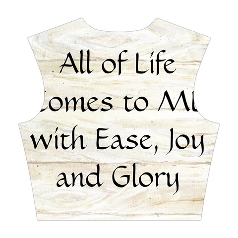 All of Life Come to Me with Ease Joy And Glory 1 Cotton Crop Top from ArtsNow.com Back