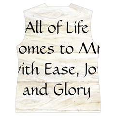 All of Life Come to Me with Ease Joy And Glory 1 Women s Button Up Vest from ArtsNow.com Back