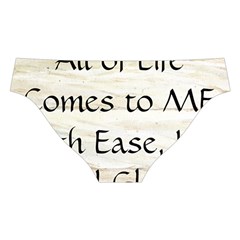 All of Life Come to Me with Ease Joy And Glory 1 Cross Back Hipster Bikini Set from ArtsNow.com Back Under