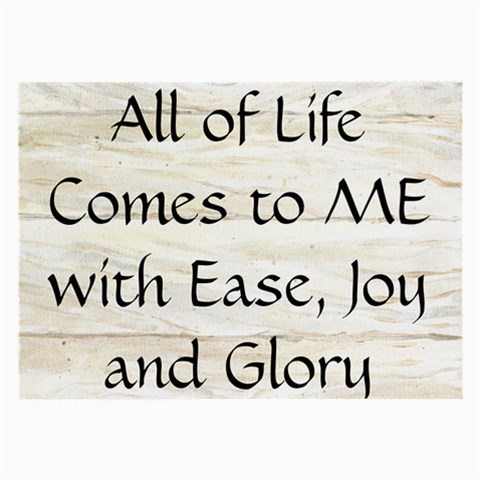 All of Life Come to Me with Ease Joy And Glory 1 Large Glasses Cloth (2 Sides) from ArtsNow.com Front