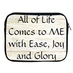 All of Life Come to Me with Ease Joy And Glory 1 Apple iPad 2/3/4 Zipper Cases