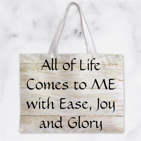 All of Life Come to Me with Ease Joy And Glory 1 Zipper Mini Tote Bag from ArtsNow.com Front