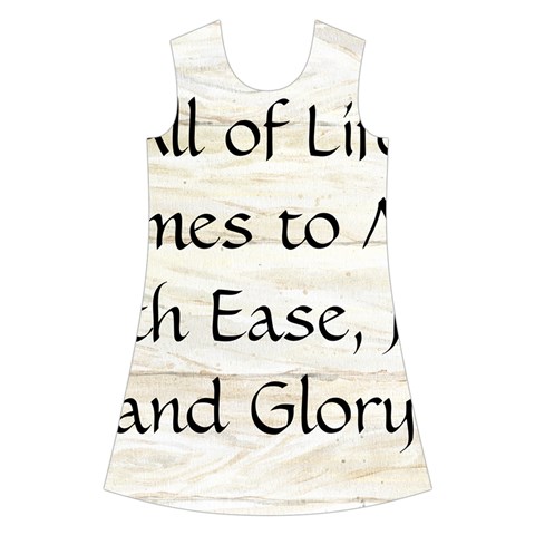 All of Life Come to Me with Ease Joy And Glory 1 Kids  Short Sleeve Velvet Dress from ArtsNow.com Front