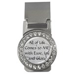 All of Life Come to Me with Ease Joy And Glory 2 Money Clips (CZ) 