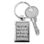 All of Life Come to Me with Ease Joy And Glory 2 Key Chain (Rectangle)