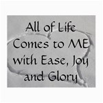 All of Life Come to Me with Ease Joy And Glory 2 Small Glasses Cloth