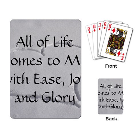 All of Life Come to Me with Ease Joy And Glory 2 Playing Cards Single Design (Rectangle) from ArtsNow.com Back