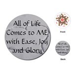 All of Life Come to Me with Ease Joy And Glory 2 Playing Cards Single Design (Round)