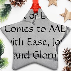 All of Life Come to Me with Ease Joy And Glory 2 Star Ornament (Two Sides) from ArtsNow.com Back