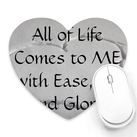 All of Life Come to Me with Ease Joy And Glory 2 Heart Mousepads from ArtsNow.com Front