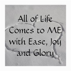 All of Life Come to Me with Ease Joy And Glory 2 Medium Glasses Cloth (2 Sides) from ArtsNow.com Back