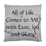 All of Life Come to Me with Ease Joy And Glory 2 Standard Cushion Case (Two Sides)