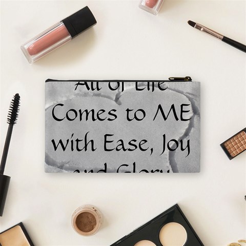 All of Life Come to Me with Ease Joy And Glory 2 Cosmetic Bag (Small) from ArtsNow.com Back