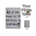 All of Life Come to Me with Ease Joy And Glory 2 Playing Cards 54 Designs (Mini)