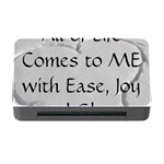 All of Life Come to Me with Ease Joy And Glory 2 Memory Card Reader with CF