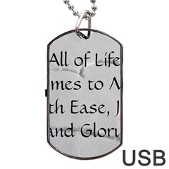 All of Life Come to Me with Ease Joy And Glory 2 Dog Tag USB Flash (Two Sides) from ArtsNow.com Back