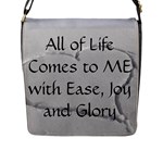 All of Life Come to Me with Ease Joy And Glory 2 Flap Closure Messenger Bag (L)