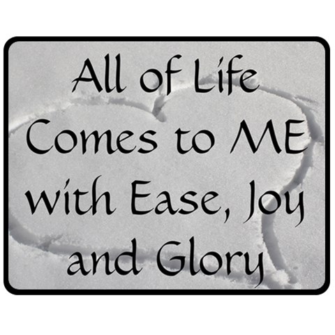 All of Life Come to Me with Ease Joy And Glory 2 Double Sided Fleece Blanket (Medium)  from ArtsNow.com 58.8 x47.4  Blanket Back