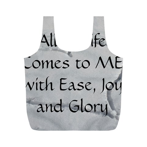 All of Life Come to Me with Ease Joy And Glory 2 Full Print Recycle Bag (M) from ArtsNow.com Back