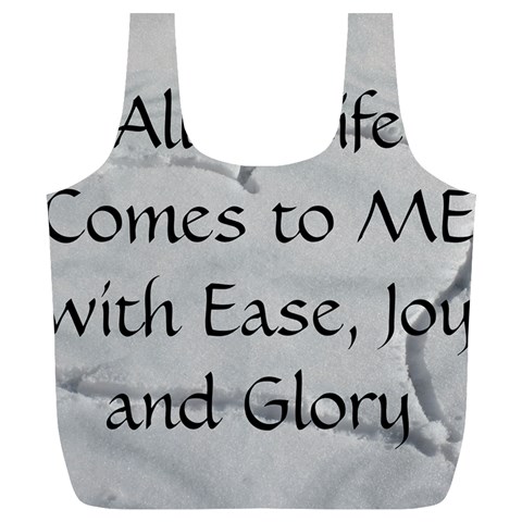 All of Life Come to Me with Ease Joy And Glory 2 Full Print Recycle Bag (XL) from ArtsNow.com Back